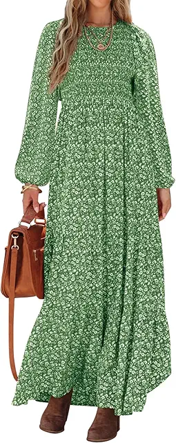 Autumn Wardrobe with PrettyGarden's 2024 Floral Maxi Dresses